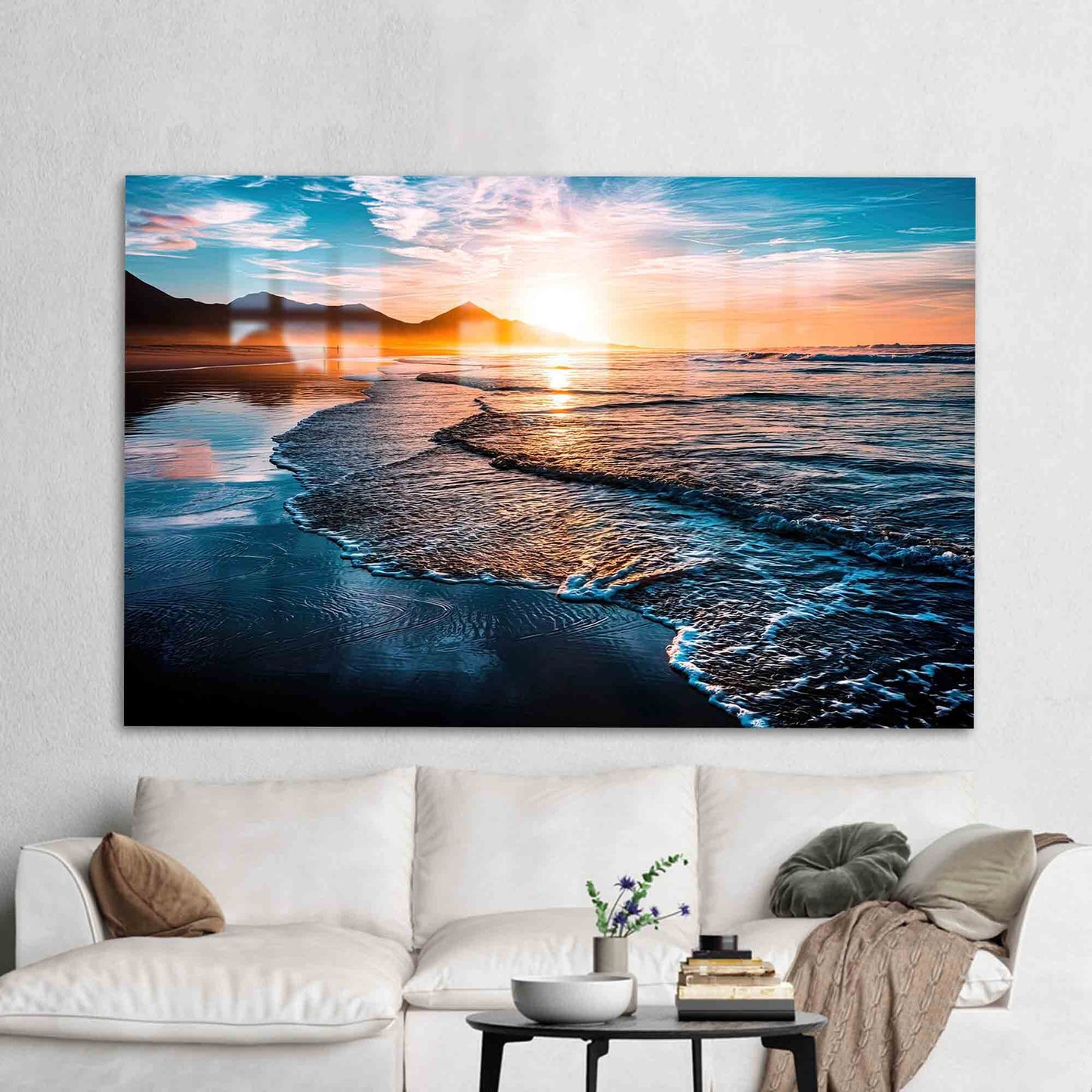 Seascape Ocean Landscape Glass Wall Art
