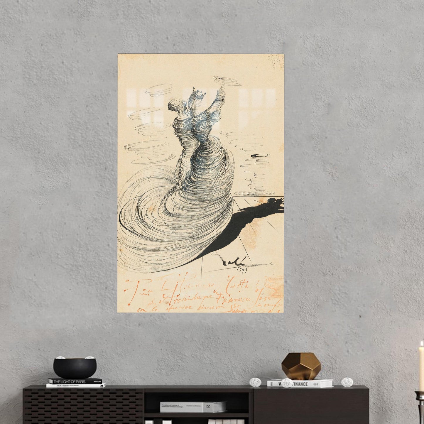 Boho Salvador Dali Glass Wall Art