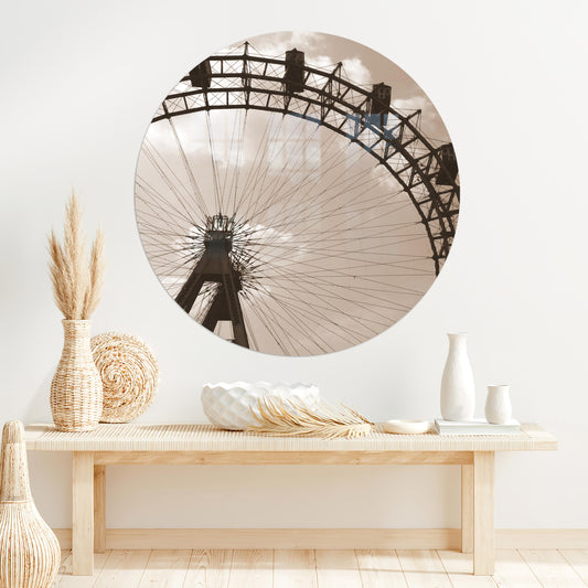 Amusement Park Landscape Glass Art Wall Decor for Office