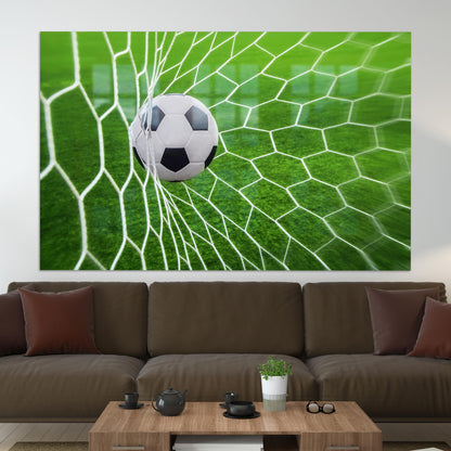 Boho Boy Soccer Football Glass Wall Art