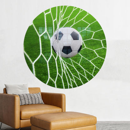 Boho Boy Soccer Football Glass Wall Art