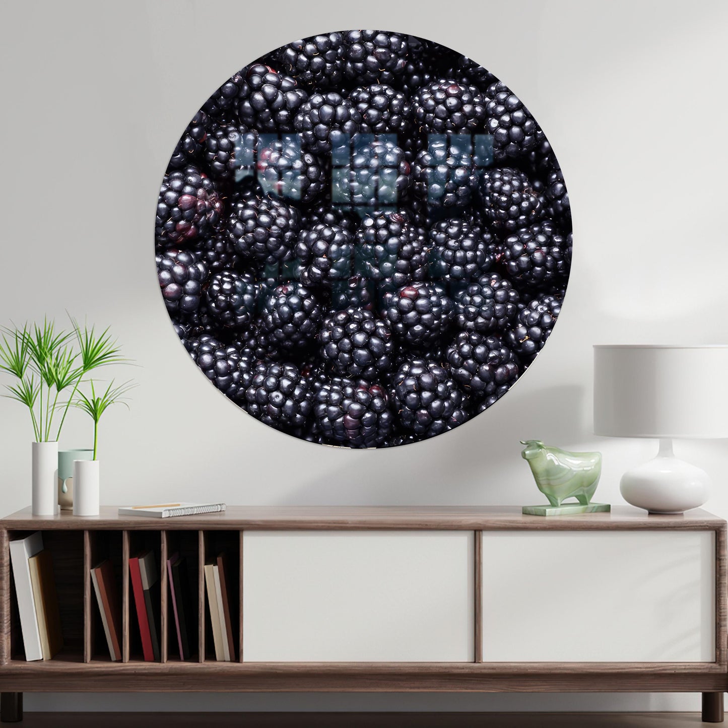 Blackberry Glass Wall Art