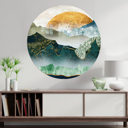 Blue Ridge Mountains Abstract Glass Wall Art