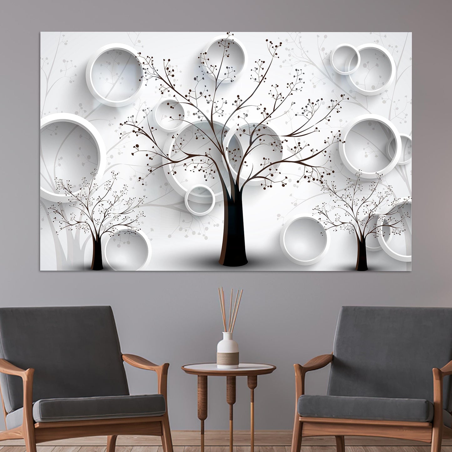 Tree Box Glass Wall Art