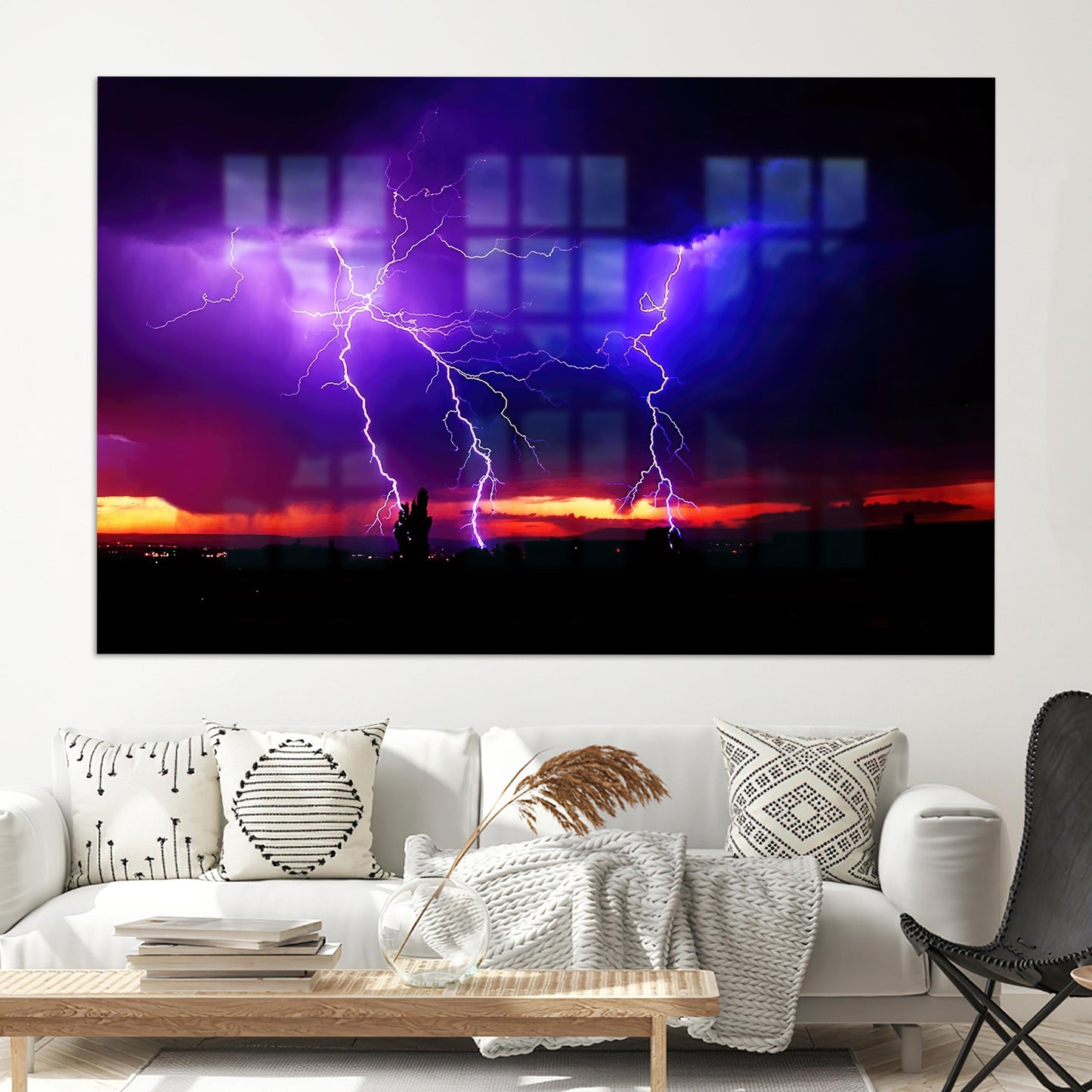 Colorful Sky Baby Landscape Glass Wall Art