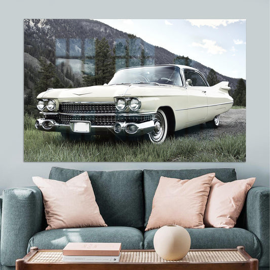 Vintage Car Glass Wall Decor -  Christmas Gift for Car Lovers