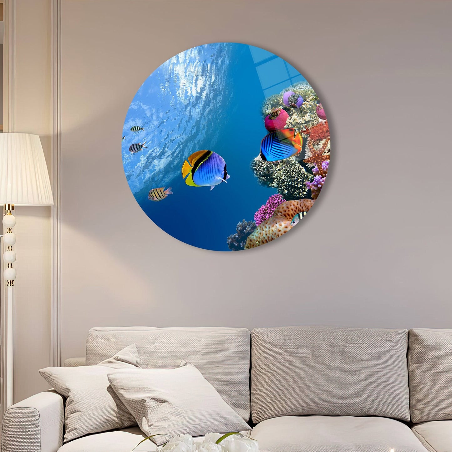 Ocean Tropical Fish Glass Wall Art