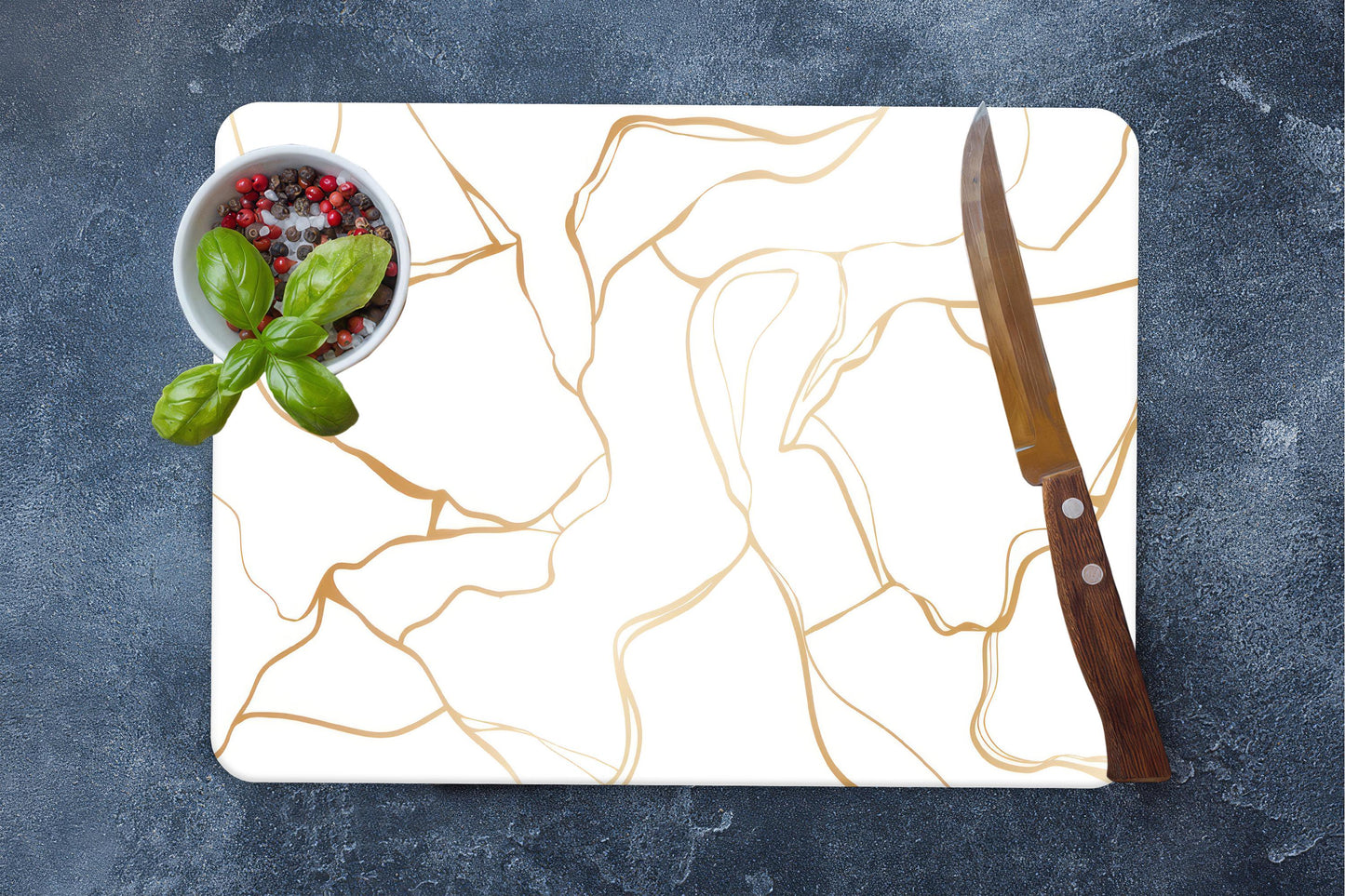 Gold Vein Glass Cutting Board