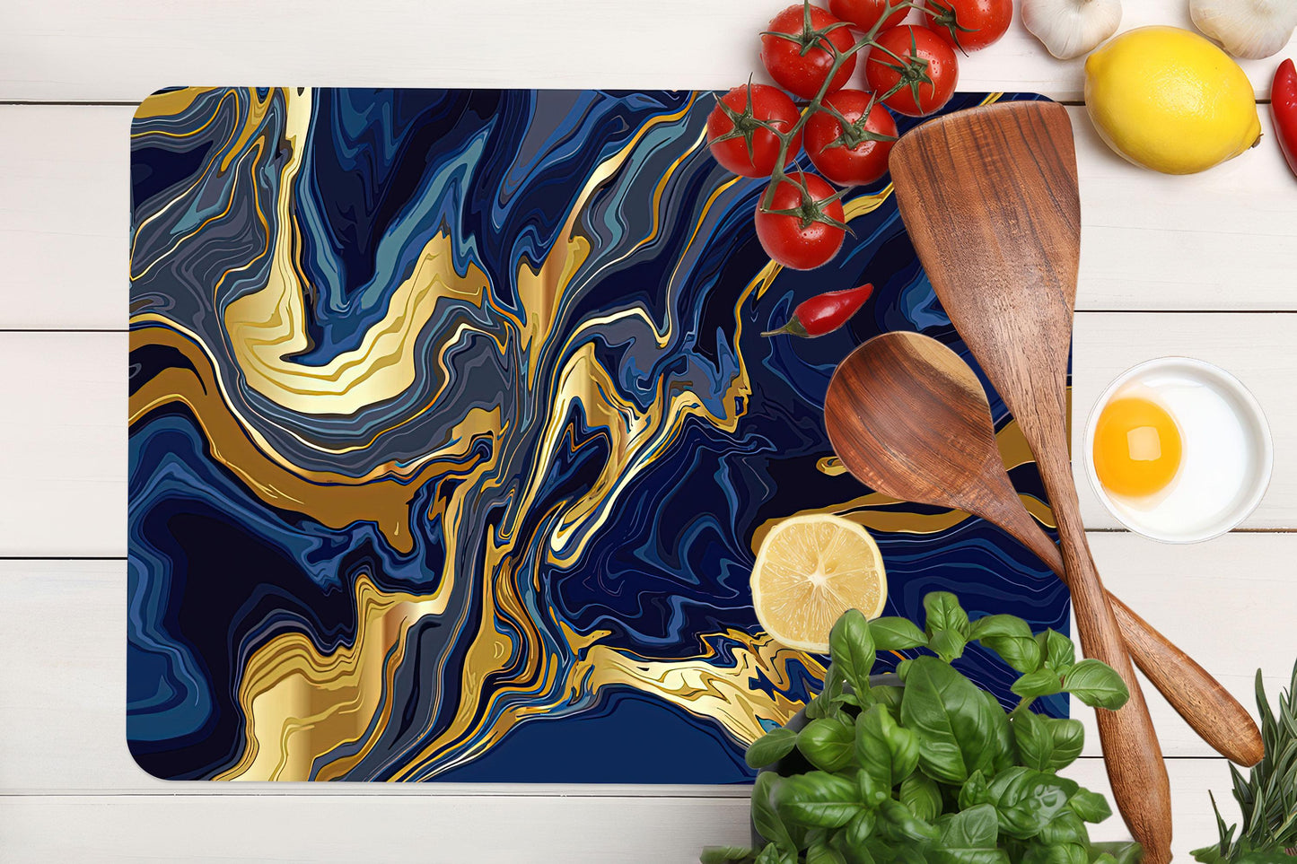 Blue Glass Cutting Board