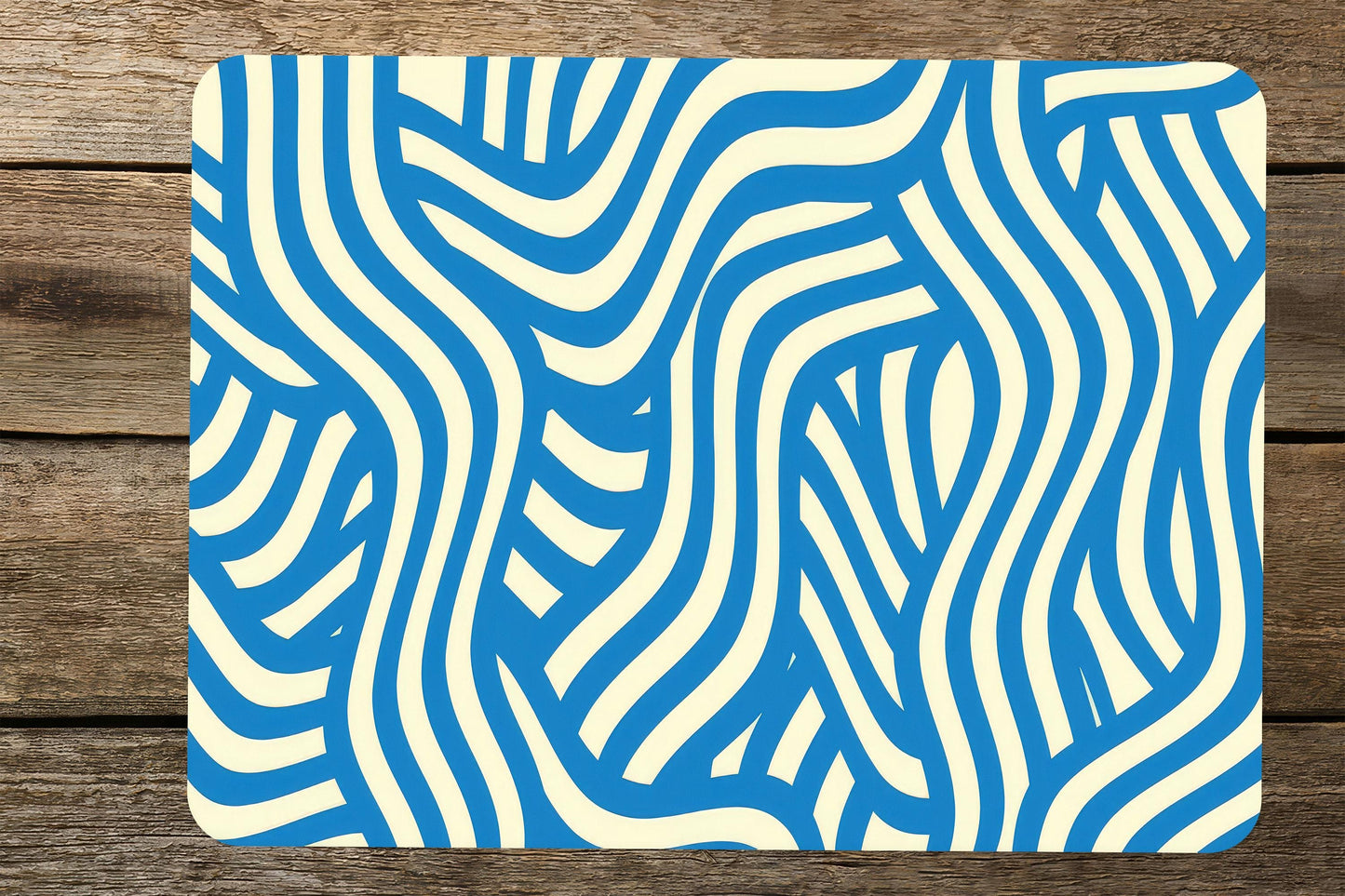 Abstract Blue Pattern Tempered Glass Cutting Board for Kitchen