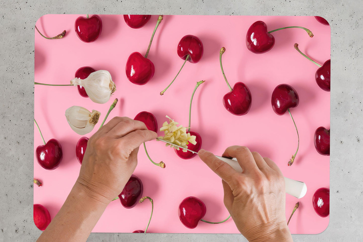 Pink Glass Cutting Board