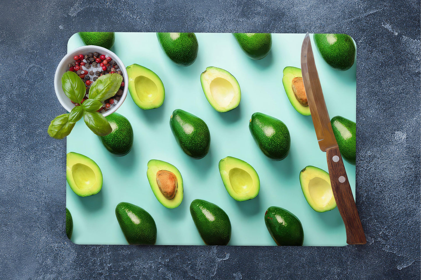 Avocado Glass Cutting Board