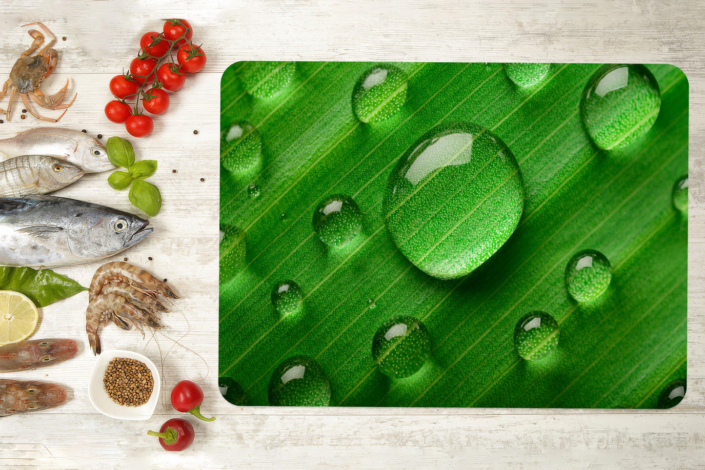 Botanical Green Glass Cutting Board