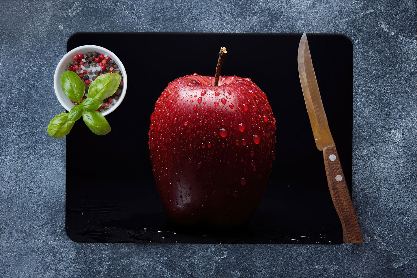 Red Glass Cutting Board