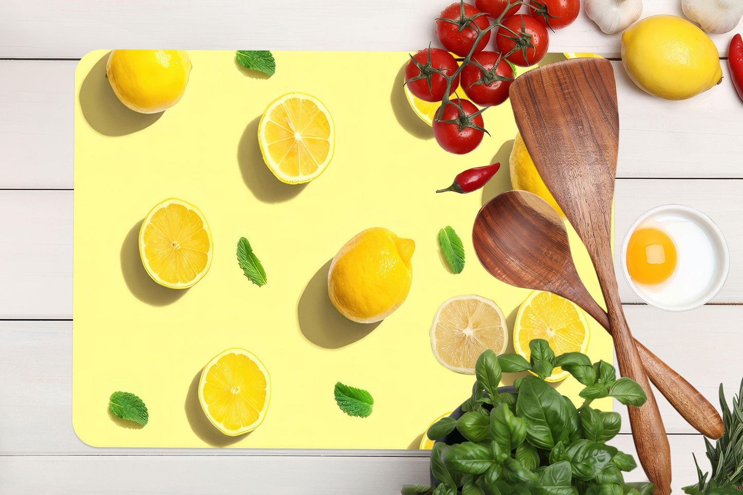 Yellow Glass Cutting Board