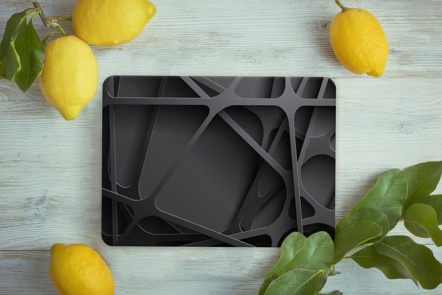 Abstract Black Glass Cutting Board