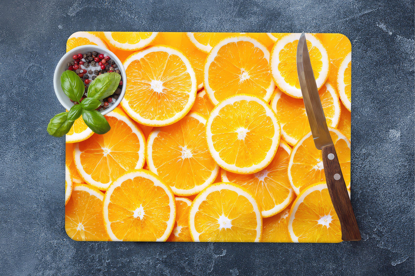 Orange Glass Cutting Board