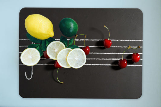 Music Notes Tempered Glass Cutting Board: Modern Kitchen Decor