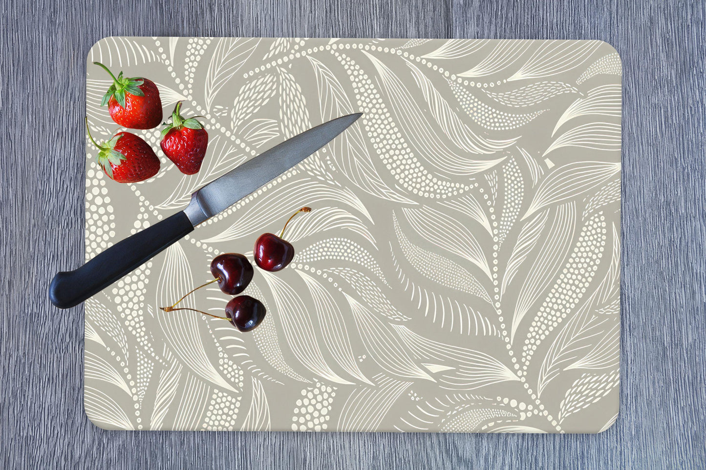 Floral Glass Cutting Board