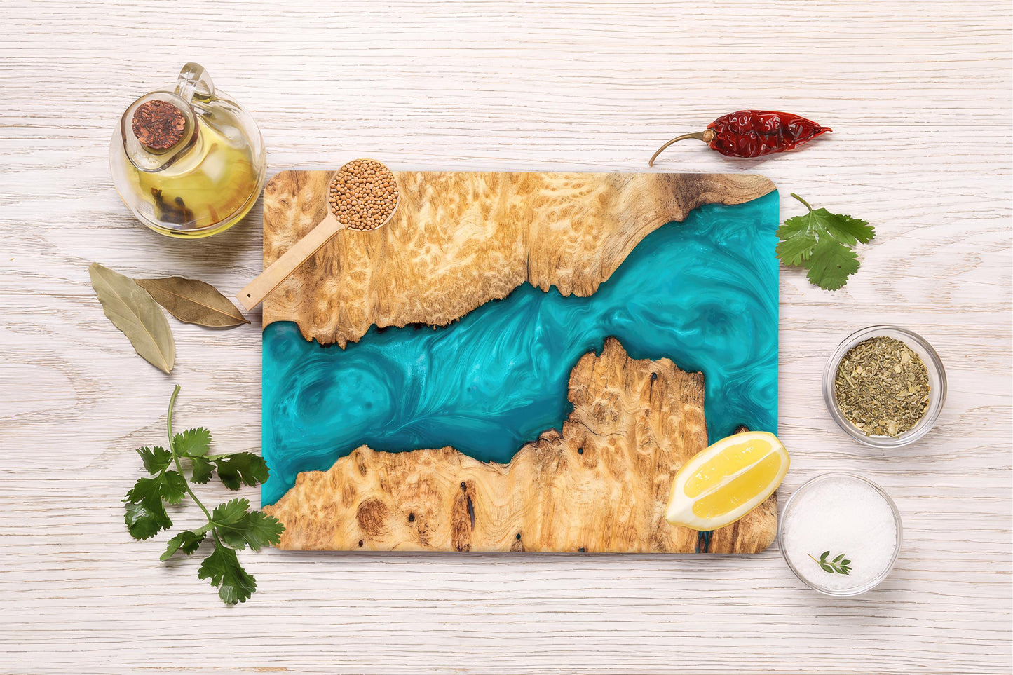 Wood & Resin Glass Cutting Board