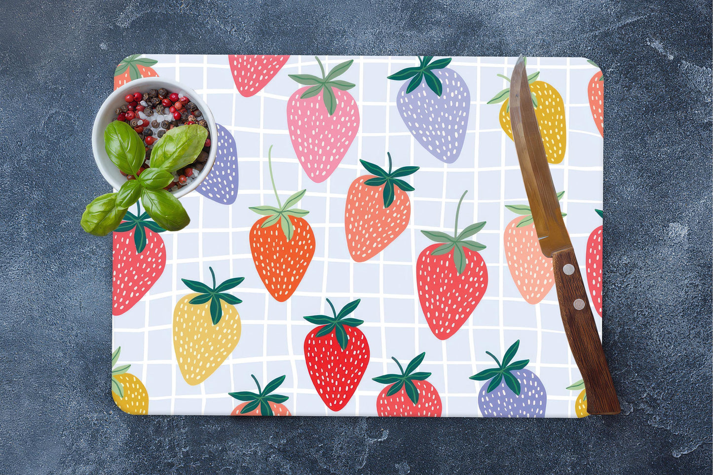 Strawberry Glass Cutting Board