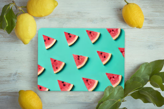 Watermelon Pattern Tempered Glass Cutting Board: Modern Kitchen Decor