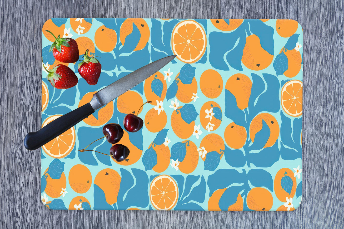 Orange Glass Cutting Board