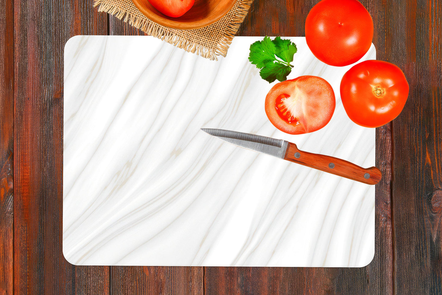 Marble Design Heat Resistant Glass Cutting Board