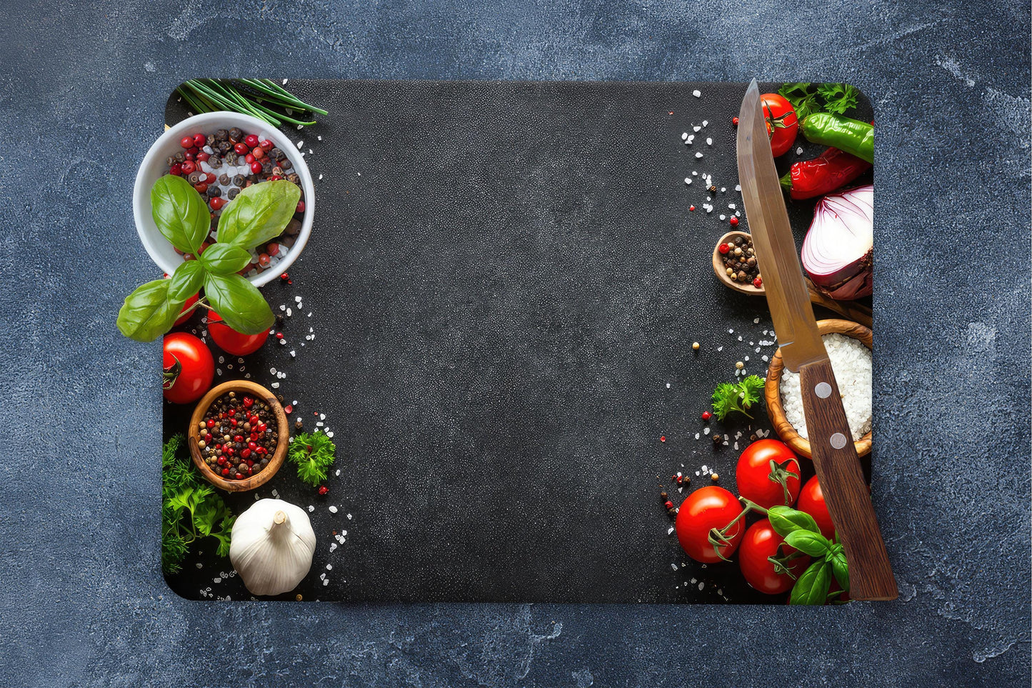 Black Glass Cutting Board