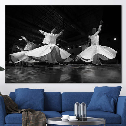 Islamic Whirling Dervish Muslim Housewarming Canvas Print