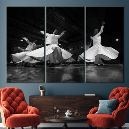 Islamic Whirling Dervish Muslim Housewarming Canvas Print