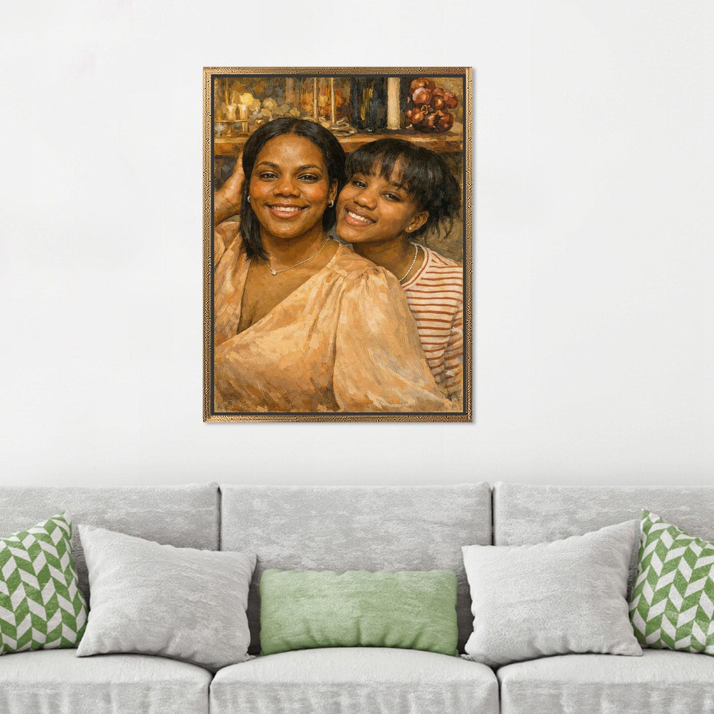 Mother Portrait Photo Painting Mom Canvas Print