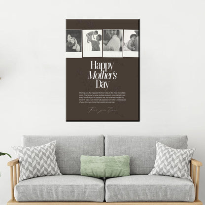 Personalized Photo Collage Canvas: Custom Photo Gift for Mom, Mother's Day Gift, Family Picture