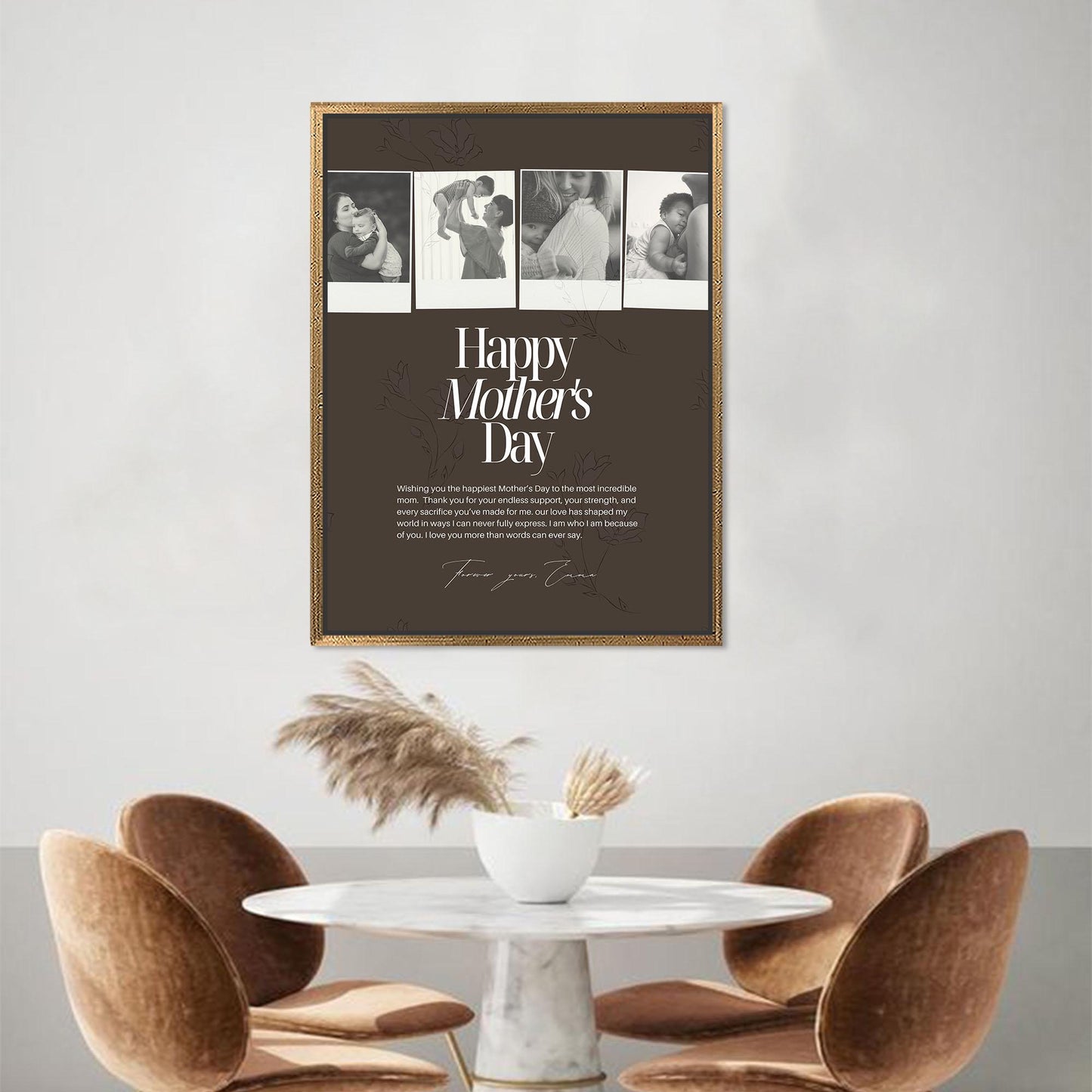 Personalized Photo Collage Canvas: Custom Photo Gift for Mom, Mother's Day Gift, Family Picture