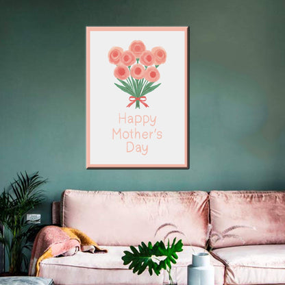 Pink Floral Mom Flower Photo Canvas Print
