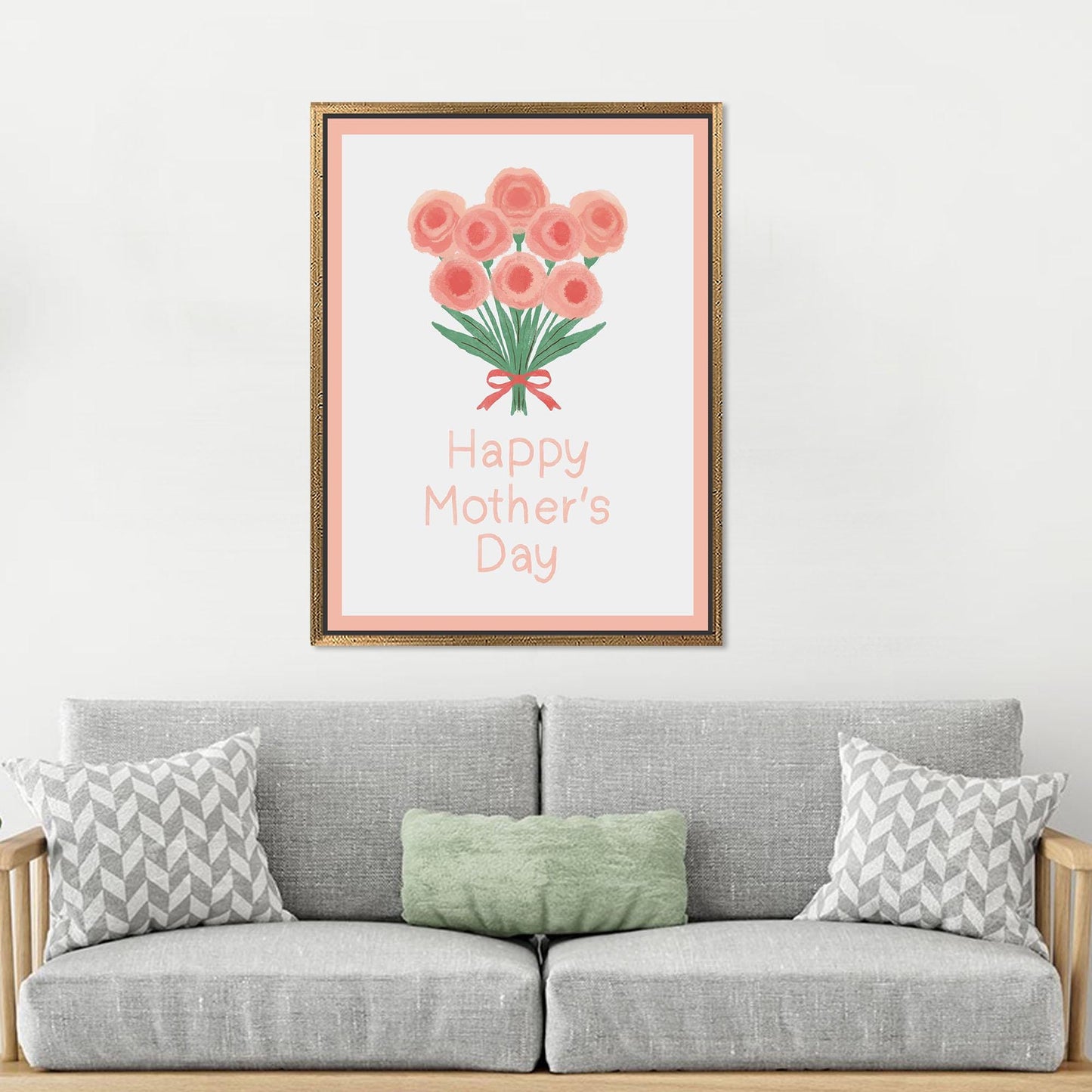 Pink Floral Mom Flower Photo Canvas Print