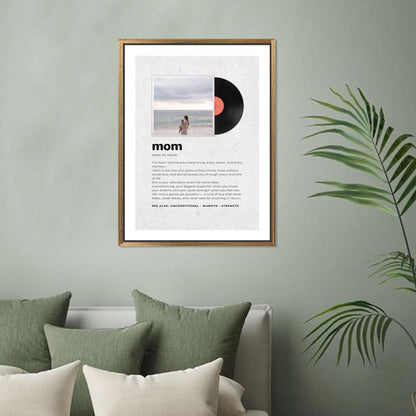 Custom Mom Definition Canvas: Personalized Photo Gift for Mother's Day, Family Memory Print