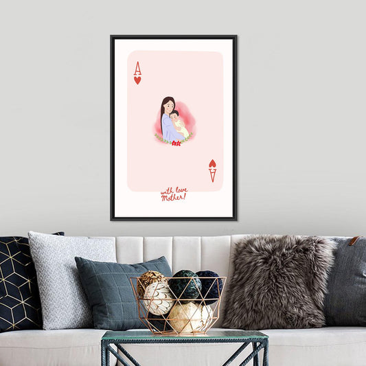 Queen Card Mom Poster Canvas Print, Unique Gift for Mom, Mothers Day Wall Art