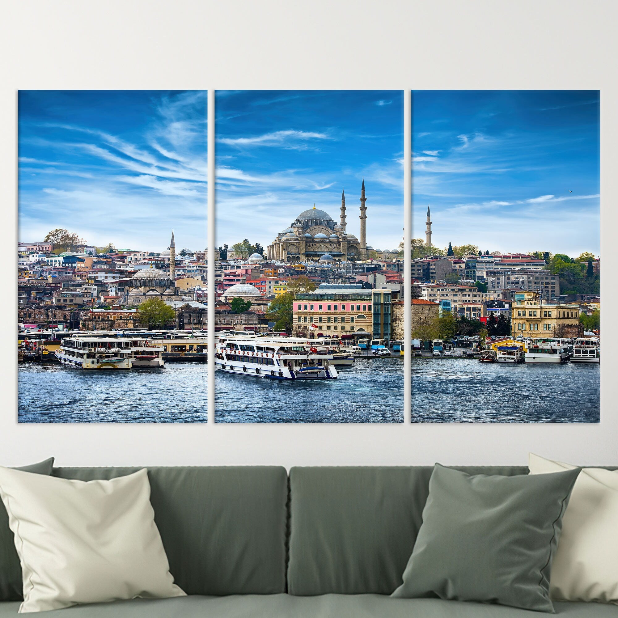 Suleymaniye Mosque Canvas Print: Istanbul Cityscape Wall Art