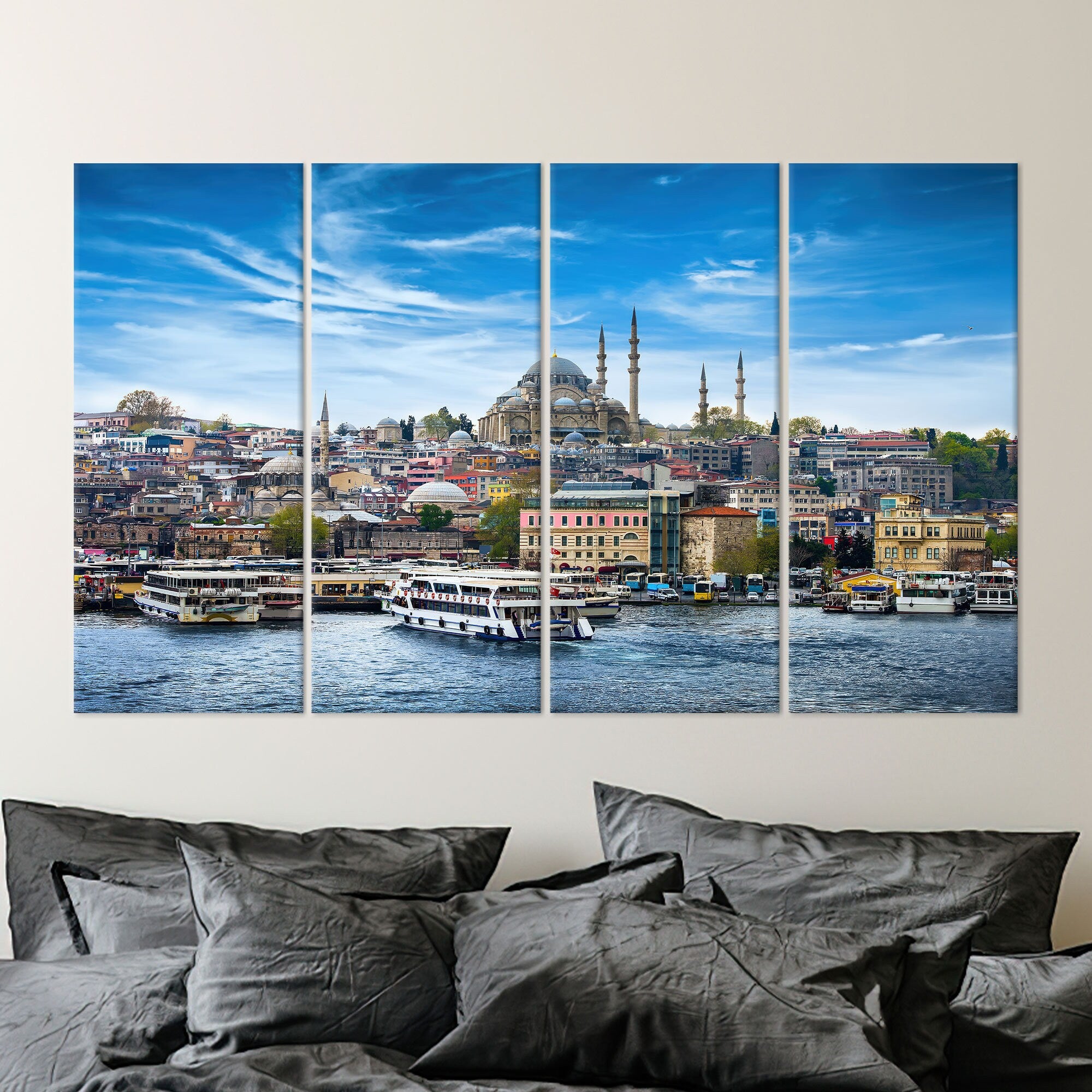 Suleymaniye Mosque Canvas Print: Istanbul Cityscape Wall Art