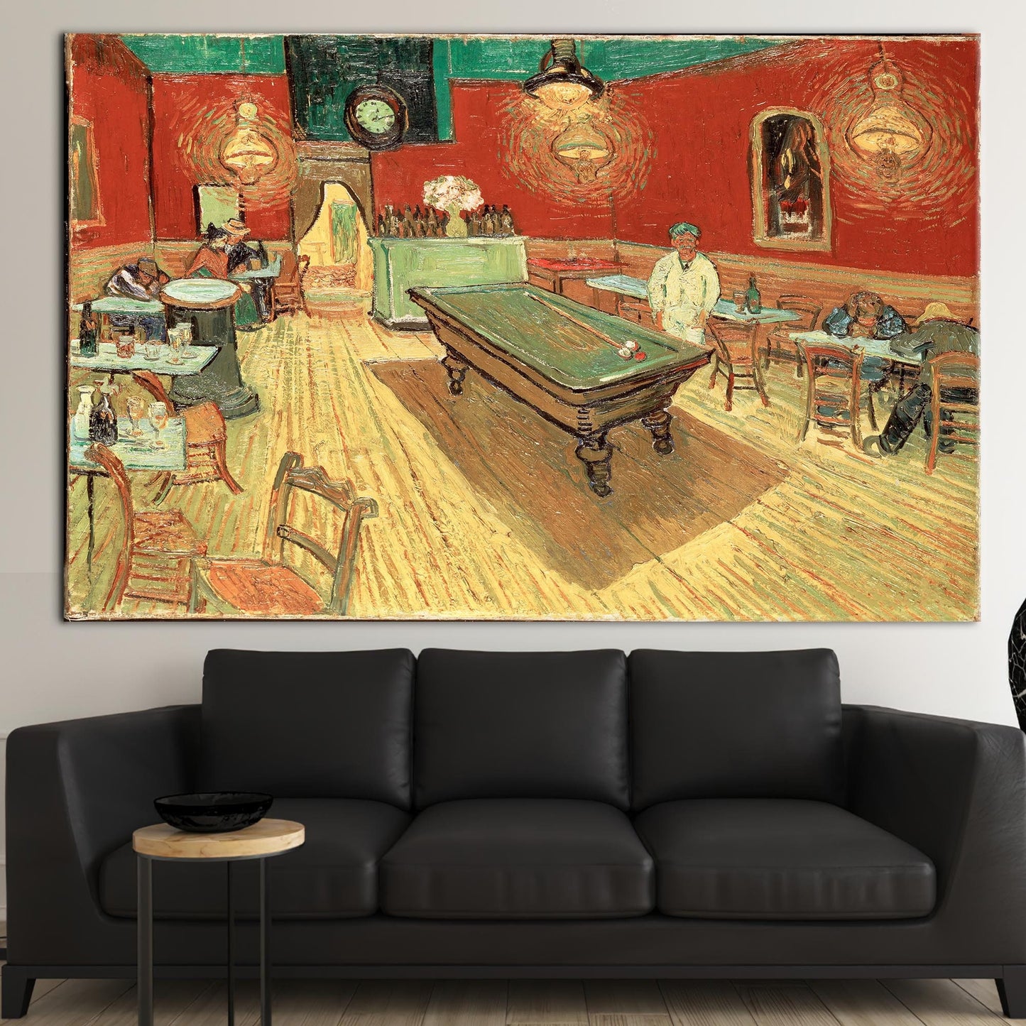 Van Gogh Night Cafe Billiards Canvas Print