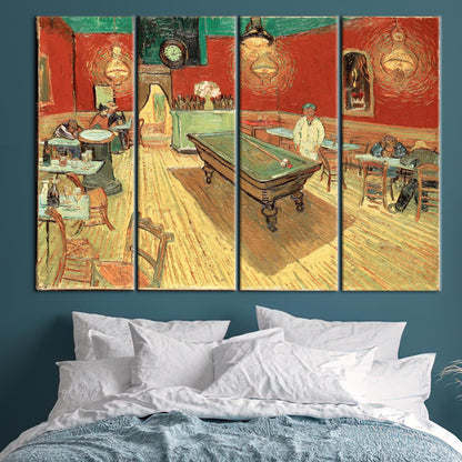 Van Gogh Night Cafe Billiards Canvas Print