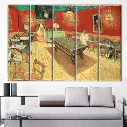 Van Gogh Night Cafe Billiards Canvas Print