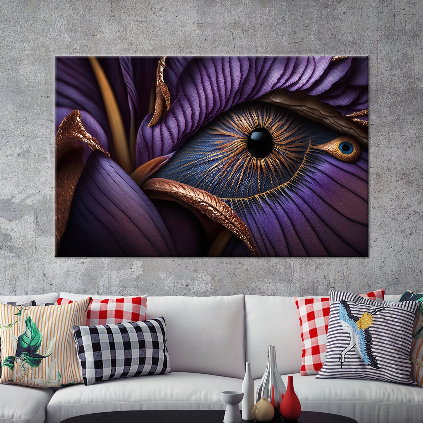 Purple Abstract Eye Canvas Print
