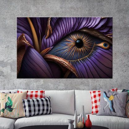 Purple Abstract Eye Canvas Print