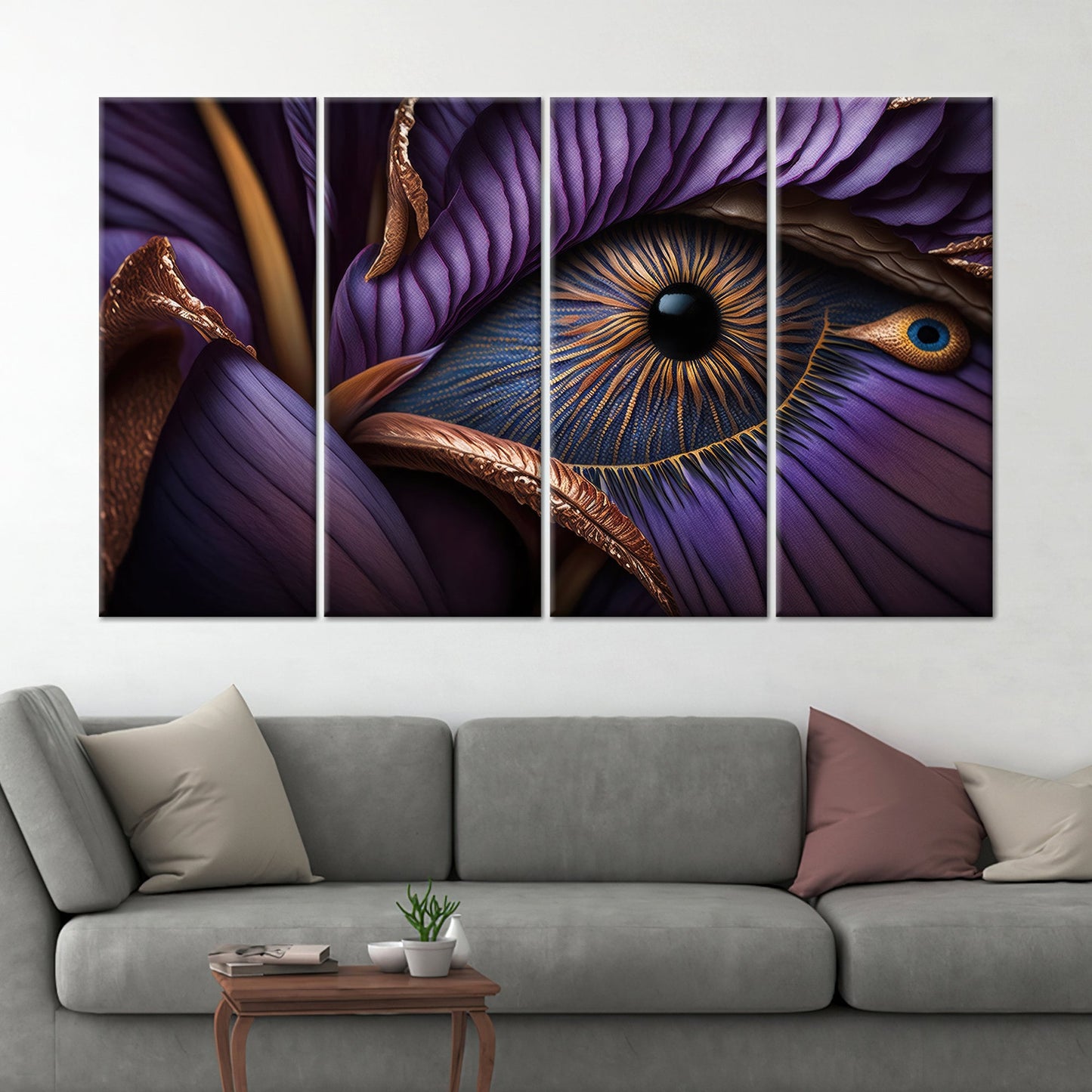 Purple Abstract Eye Canvas Print