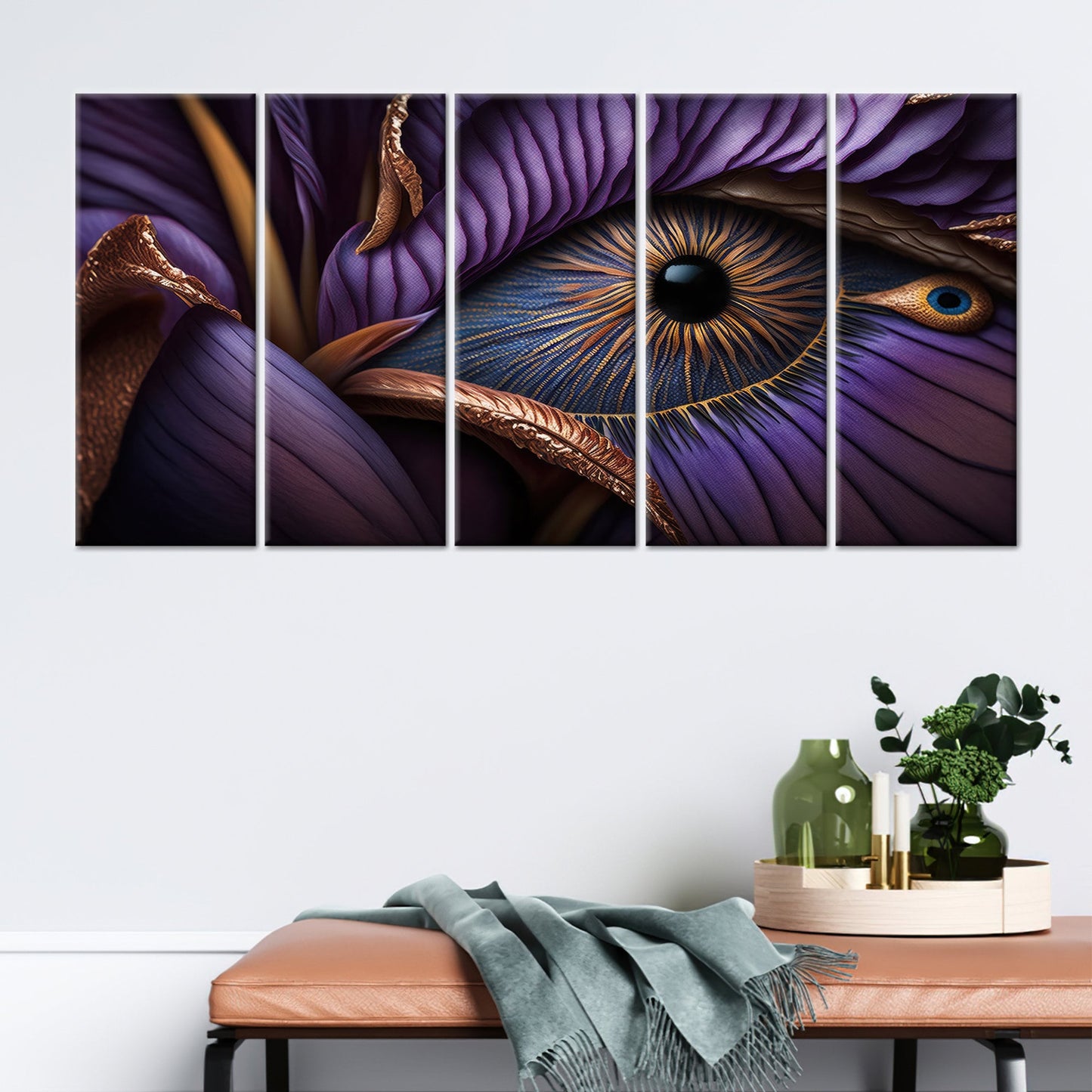 Purple Abstract Eye Canvas Print