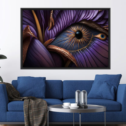 Purple Abstract Eye Canvas Print