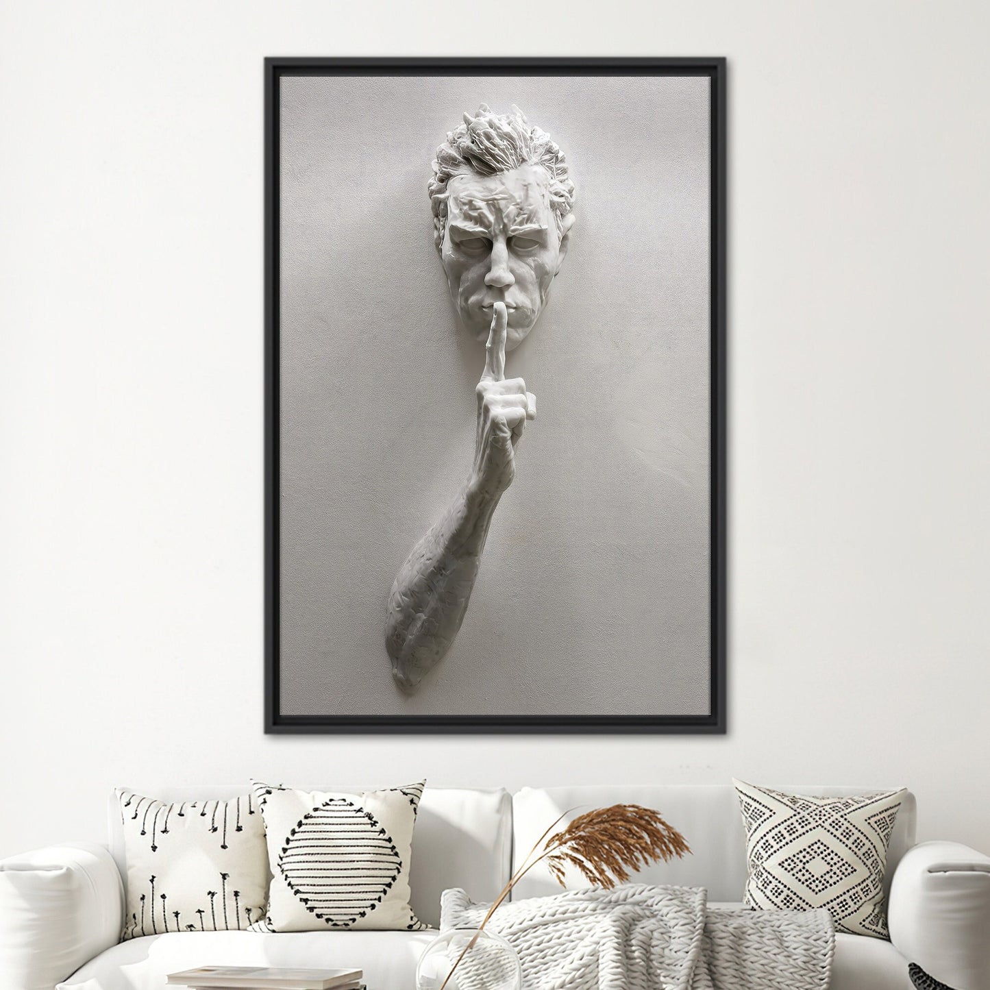Statue Male Sculpture Abstract Canvas Print