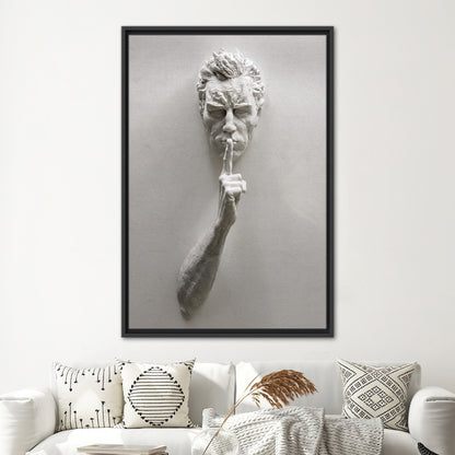 Statue Male Sculpture Abstract Canvas Print